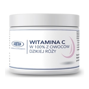 WITAMINA C Z DZIKIEJ RÓŻY W PROSZKU (1000 mg) 300 g - JANTAR